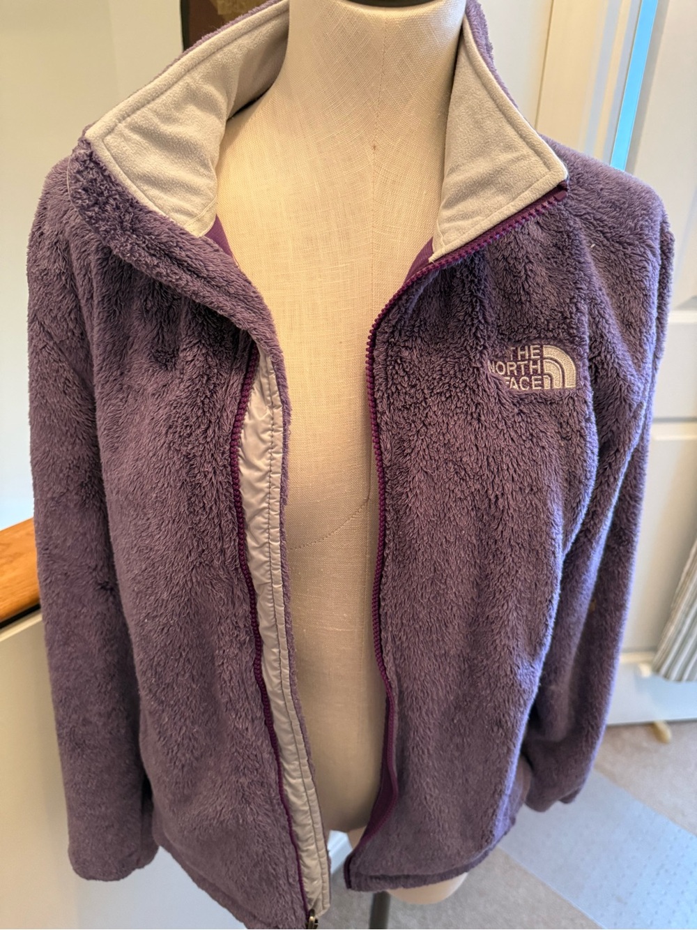 The North Face Lavender Plush Fleece Full-Zip Jacket
